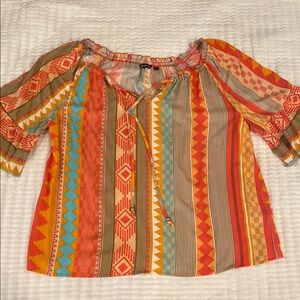 Colorful Striped Women's Top